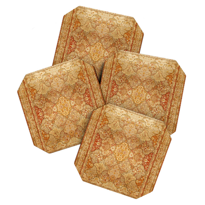 Oversized Antique Turkish Oushak Rug Print Coaster Gallery Image 1