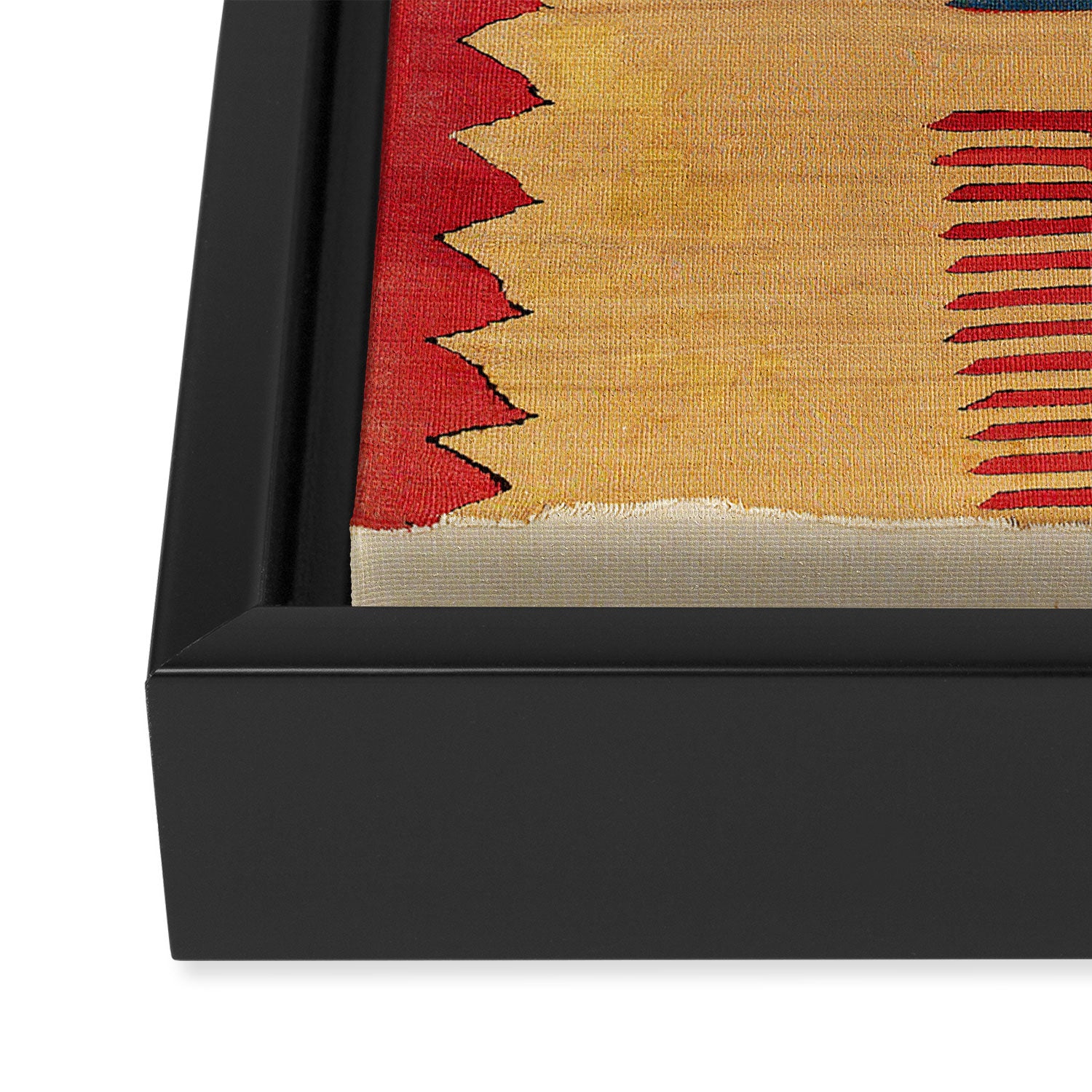 Parmakli Kütahya West Anatolian Kilim Print Framed Canvas Print Gallery Image 3
