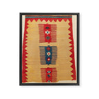 Parmakli Kütahya West Anatolian Kilim Print Framed Canvas Print Gallery Image 3