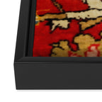 Persian Floral Animal Rug Print Framed Canvas Print Gallery Image 3