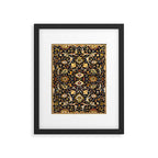 Persian Floral Rug With Animals Framed Art Print Gallery Image 4