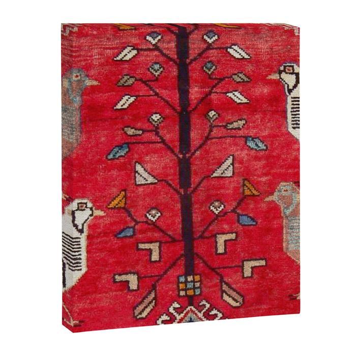 Persian Floral Rug With Several Birds Probably Quail Canvas Print Gallery Image 1