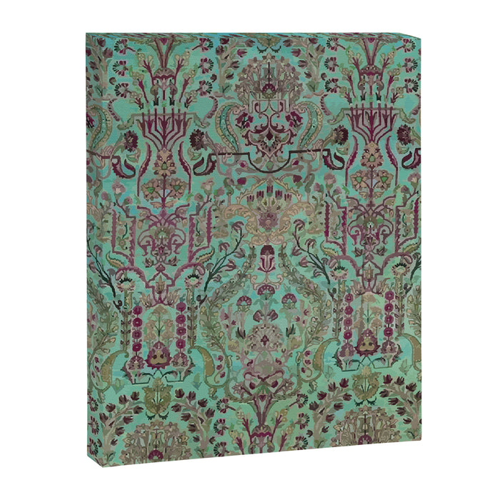 Persian Kirman Rug Floral Pattern Cute Abstract Flowers Canvas Print Gallery Image 1