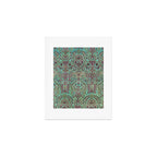 Persian Kirman Rug Floral Pattern Cute Abstract Flowers Art Print Gallery Image 1