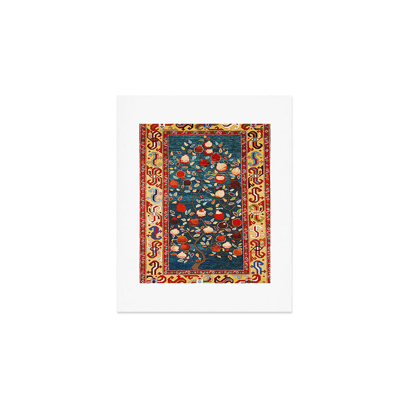 Pomegranate Tree Azerbaijan Rug Art Print Gallery Image 1