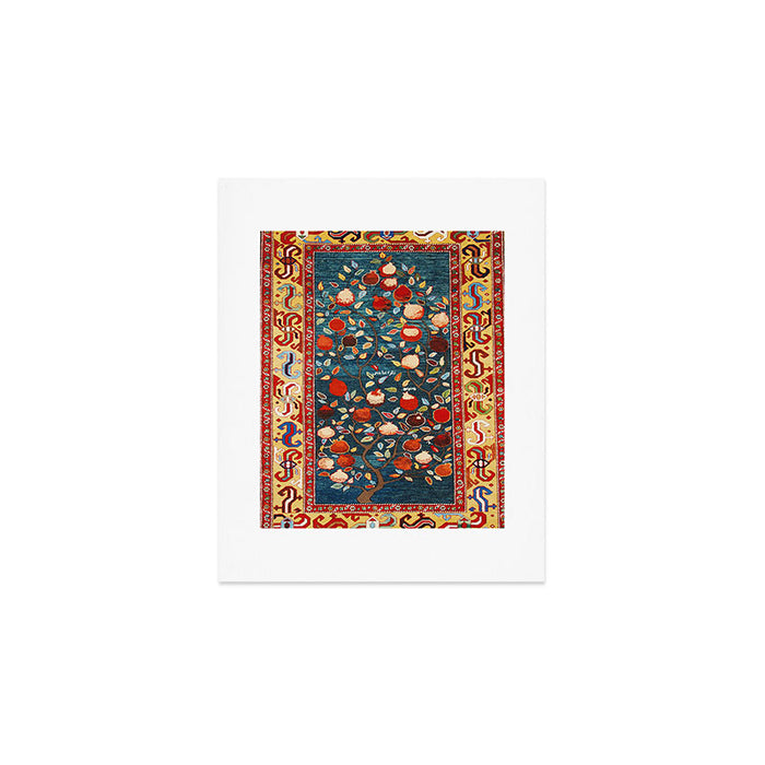 Pomegranate Tree Azerbaijan Rug Art Print Gallery Image 1