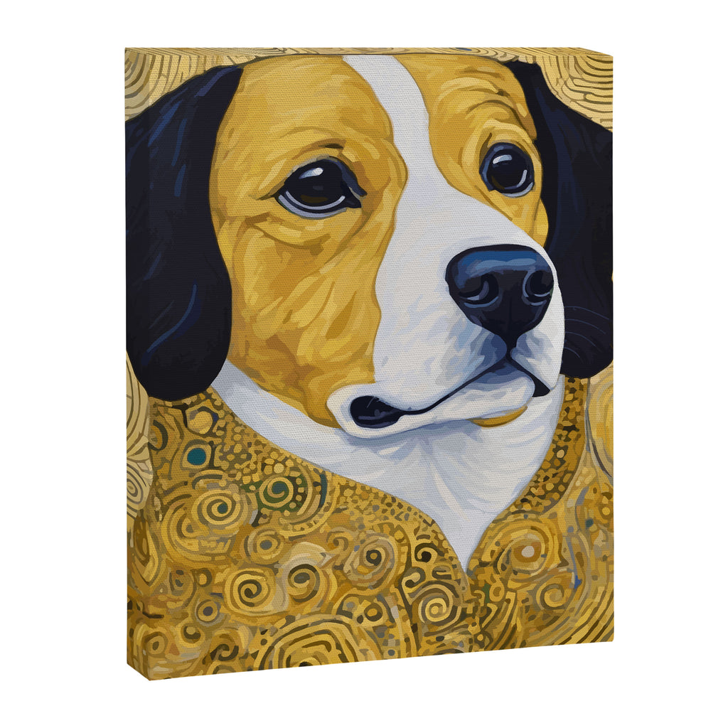 Portrait of Handsome Klimt Dog Canvas Print Gallery Image 3