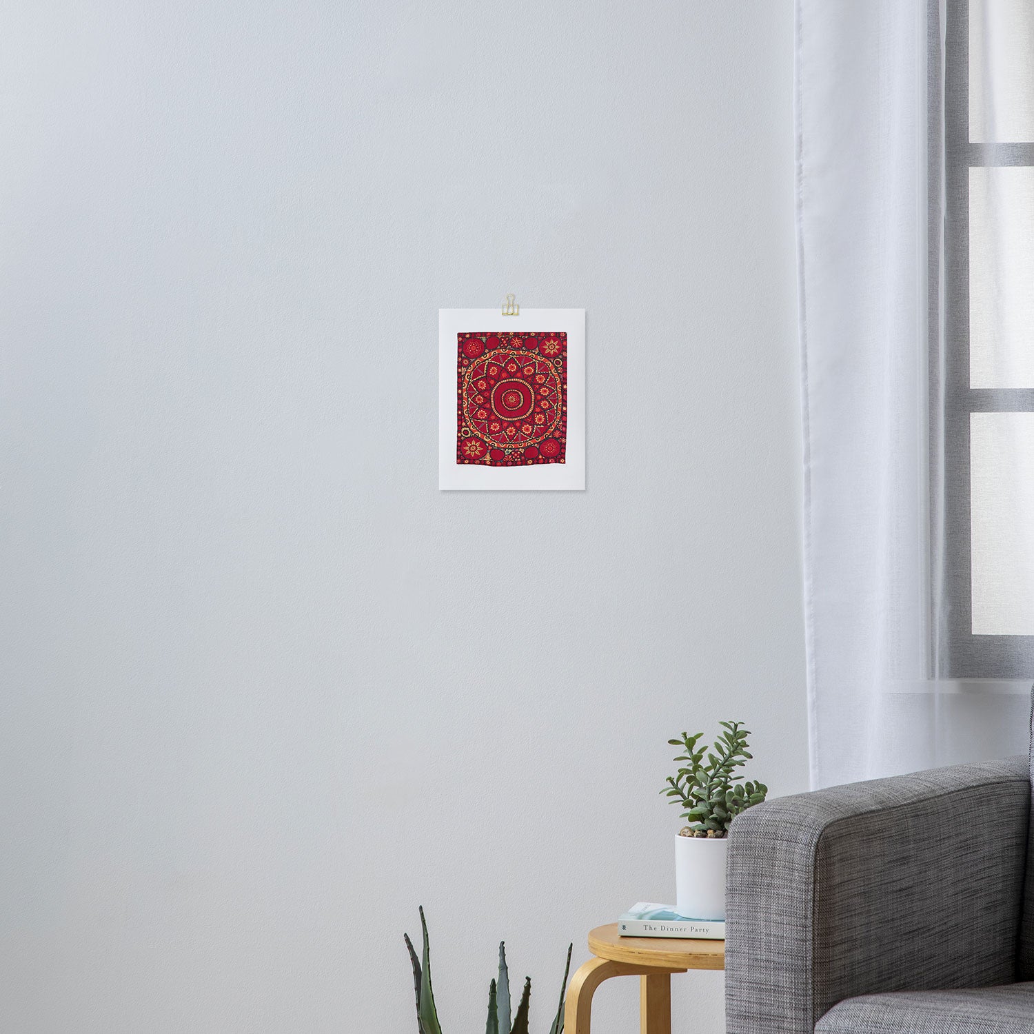 Pskent Suzani Uzbekistan Embroidery Print Art Print Gallery Image 3