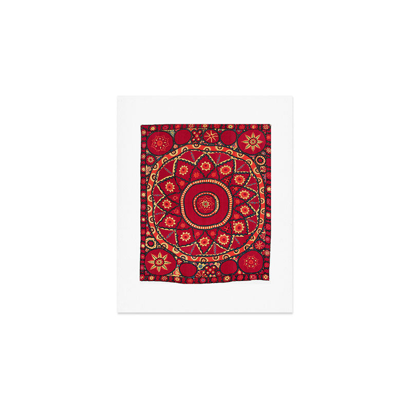Pskent Suzani Uzbekistan Embroidery Print Art Print Gallery Image 1
