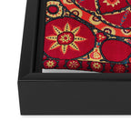 Pskent Suzani Uzbekistan Embroidery Print Framed Canvas Print Gallery Image 3
