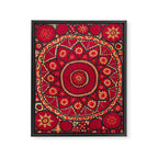 Pskent Suzani Uzbekistan Embroidery Print Framed Canvas Print Gallery Image 3
