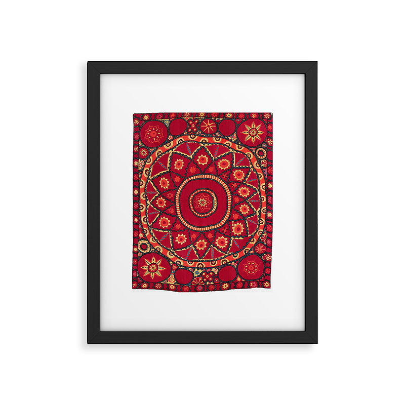 Pskent Suzani Uzbekistan Embroidery Print Framed Art Print Gallery Image 5