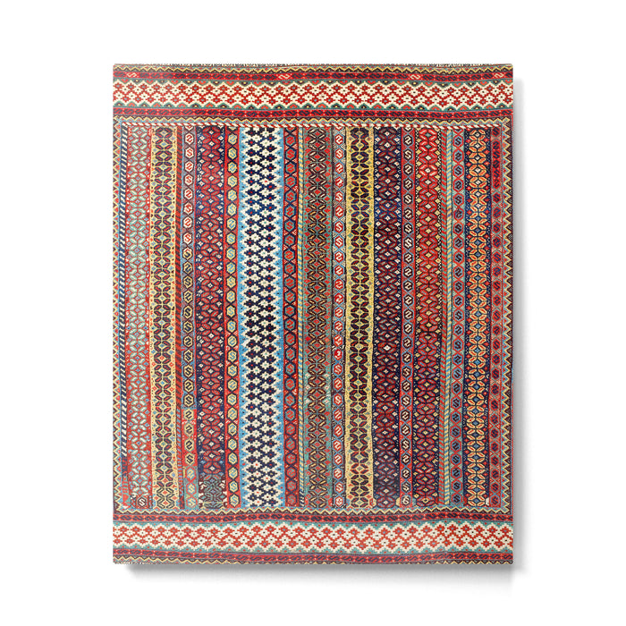 Qashqaâi Amaleh Fars Southwest Persian Rug Metal Print Gallery Image 1