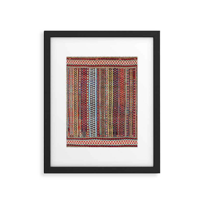 Qashqaâi Amaleh Fars Southwest Persian Rug Framed Art Print Gallery Image 6