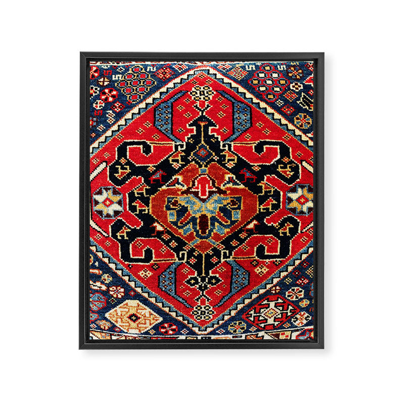 Qashqaâi Antique Fars Persian Bag Face Print Framed Canvas Print Gallery Image 3