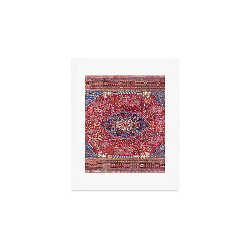 Qashqaâi  Antique Fars Persian Rug Print Art Print Gallery Image 1