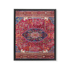 Qashqaâi  Antique Fars Persian Rug Print Framed Canvas Print Gallery Image 3