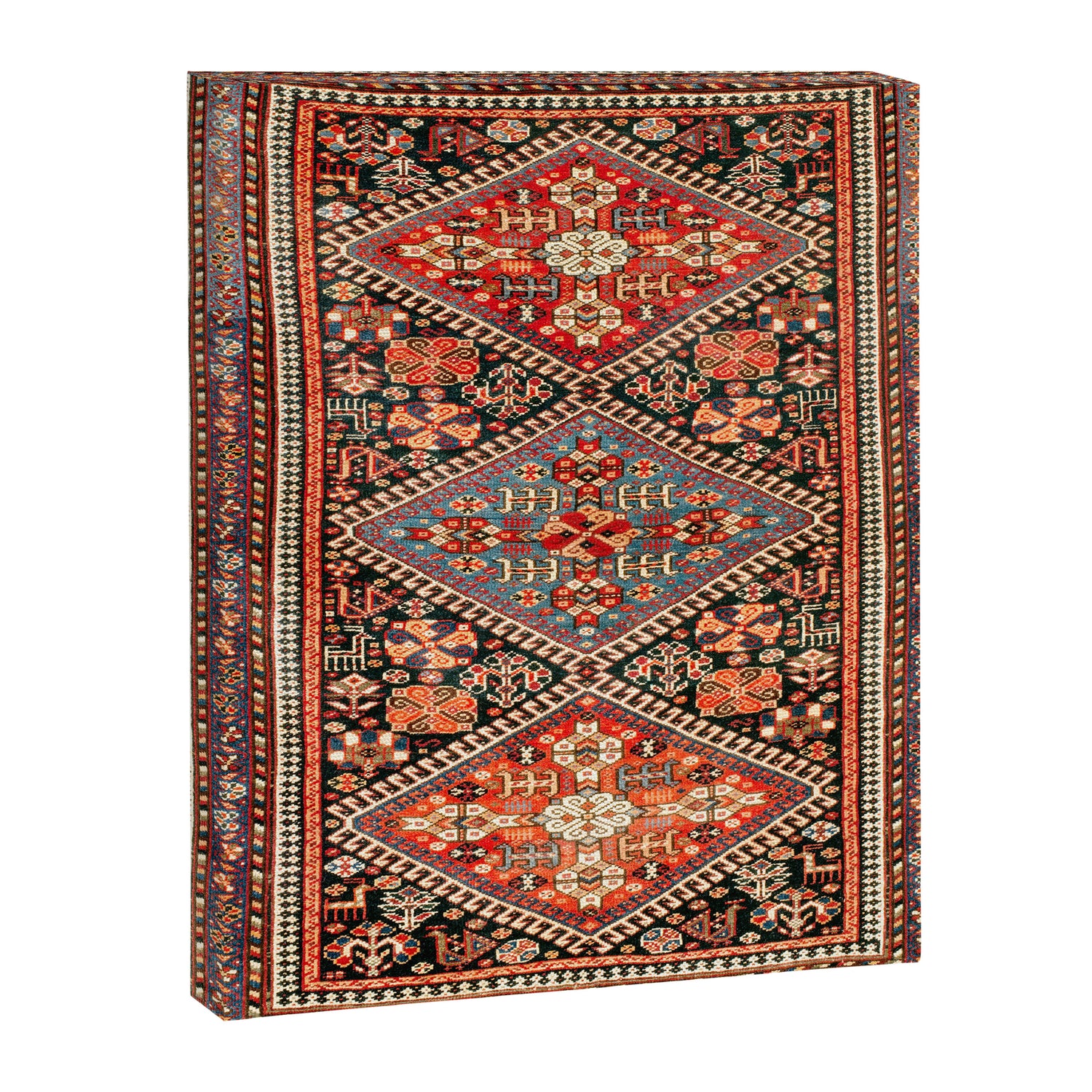 Qashqa'i  Antique Fars Southwest Persian Rug Print Canvas Print Gallery Image 3