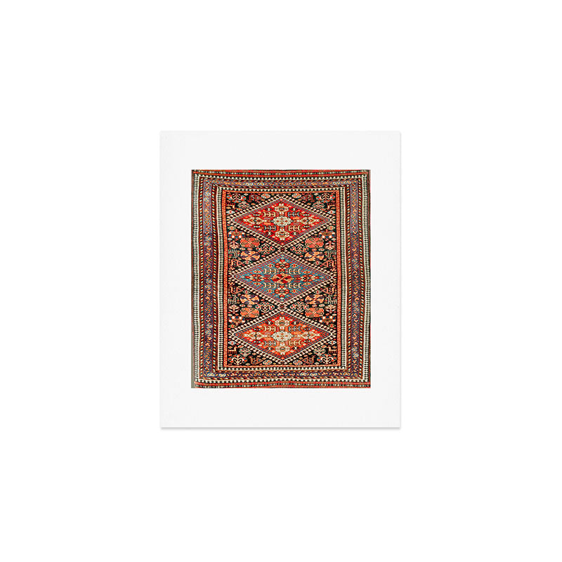 Qashqa'i  Antique Fars Southwest Persian Rug Print Art Print Gallery Image 1