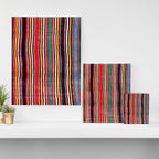 Qashqaâi Antique Fars Southwest Persian Striped Kilim Print Canvas Print Gallery Image 3