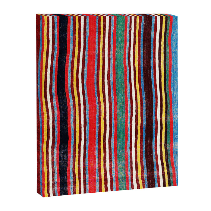 Qashqaâi Antique Fars Southwest Persian Striped Kilim Print Canvas Print Gallery Image 1