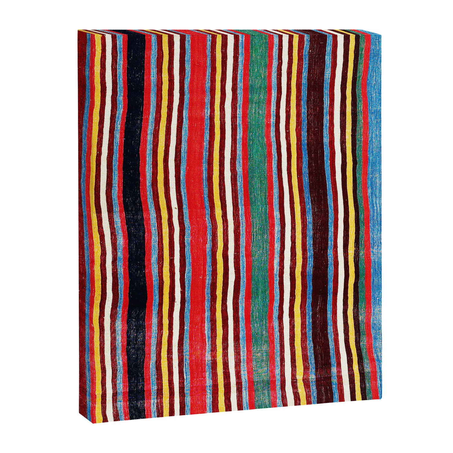 Qashqaâi Antique Fars Southwest Persian Striped Kilim Print Canvas Print Gallery Image 3