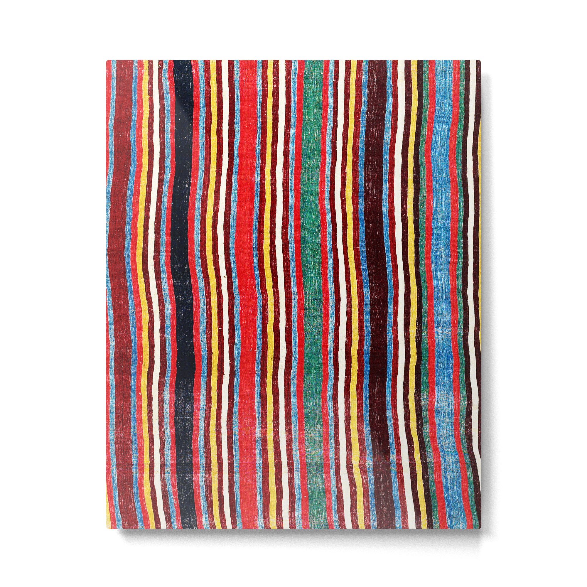 Qashqaâi Antique Fars Southwest Persian Striped Kilim Print Metal Print Gallery Image 4