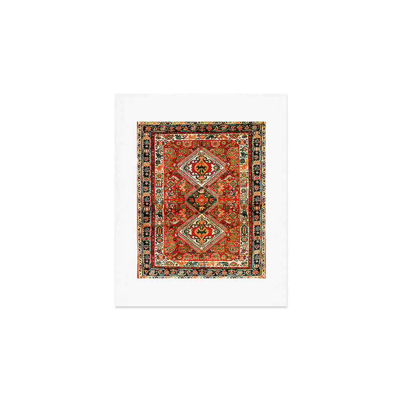 Qashqa'i Fars South West Persian Rug Print Art Print Gallery Image 1