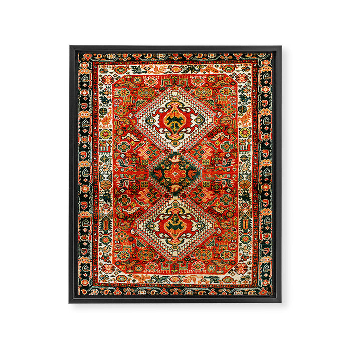 Qashqa'i Fars South West Persian Rug Print Framed Canvas Print Gallery Image 1