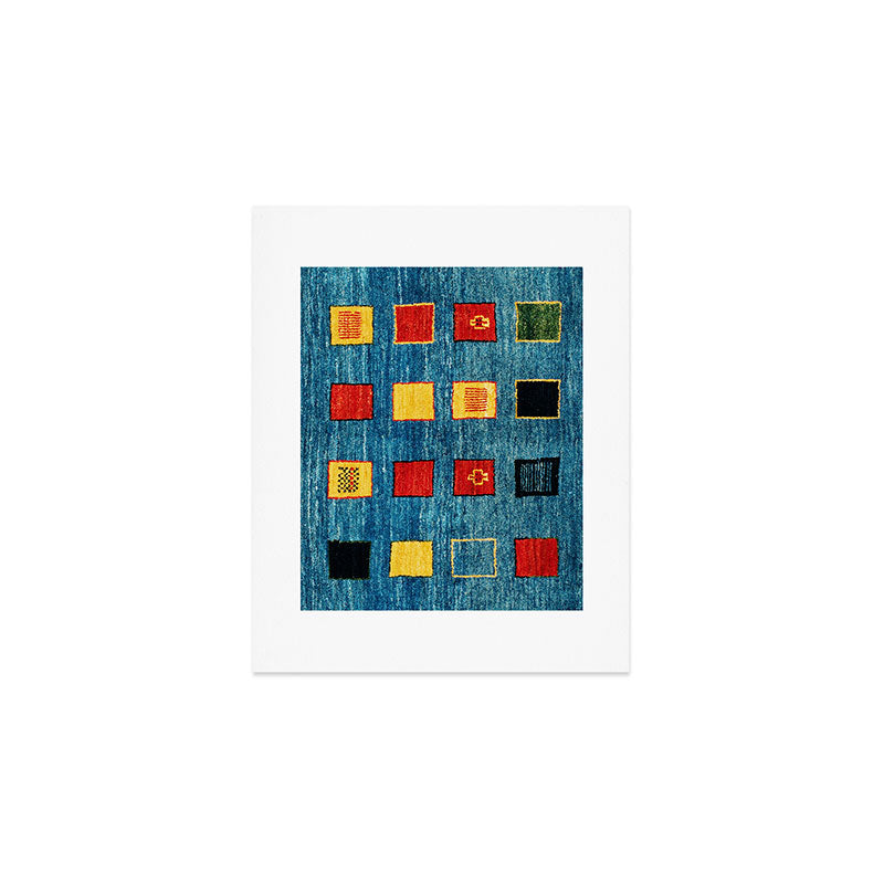 Qashqai Fars South West Persian Rug Print Art Print Gallery Image 1