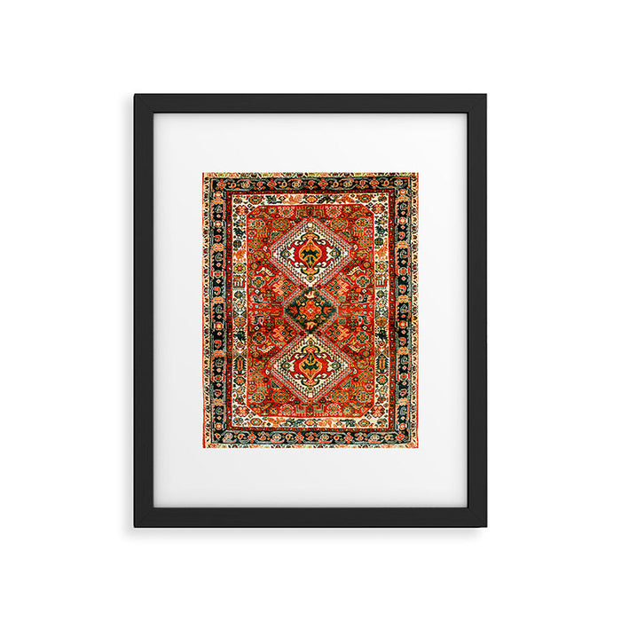 Qashqa'i Fars South West Persian Rug Print Framed Art Print Gallery Image 1