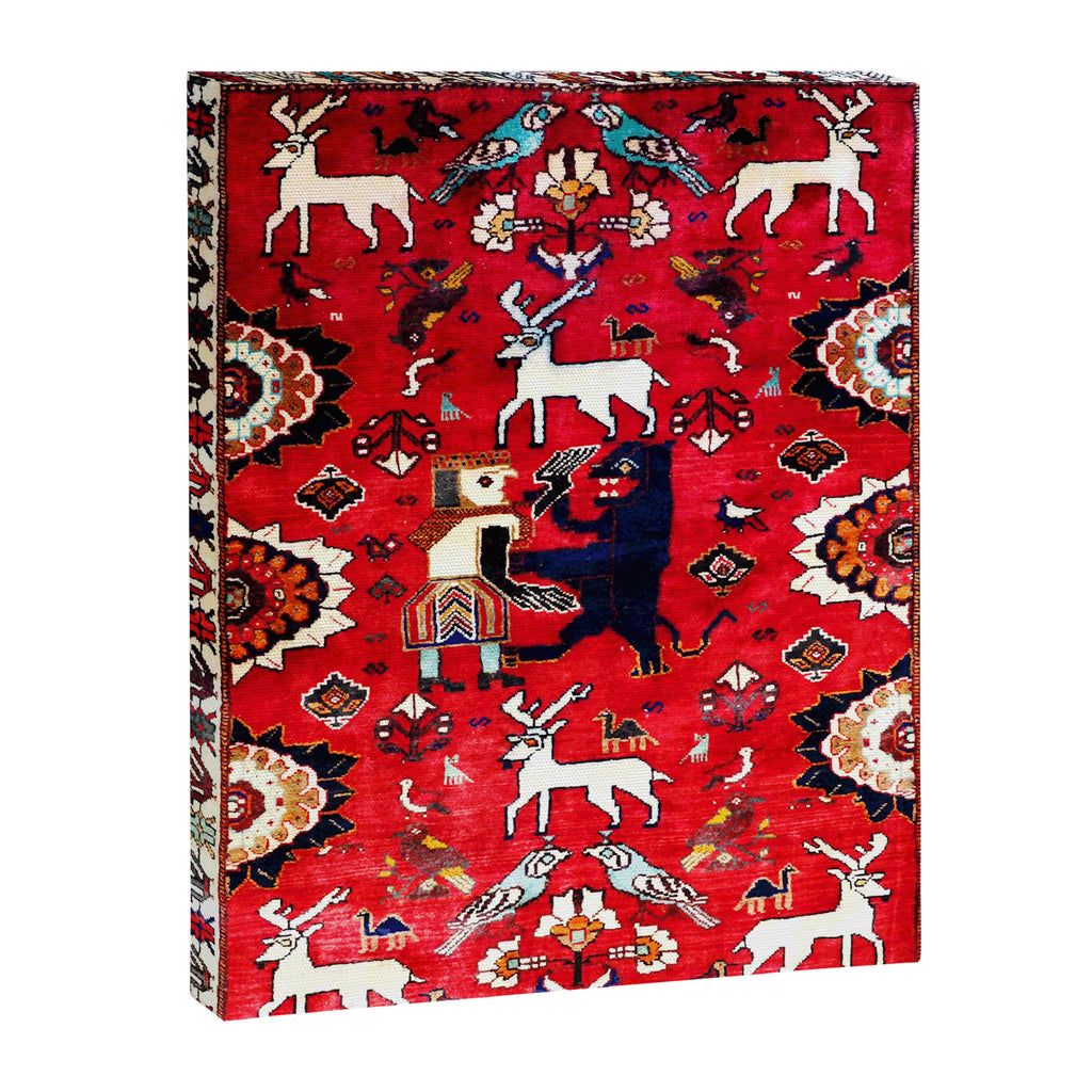 Qashqaâi Fars Southwest Persian Hunting Rug Print Canvas Print Gallery Image 3