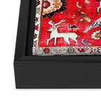 Qashqaâi Fars Southwest Persian Hunting Rug Print Framed Canvas Print Gallery Image 3