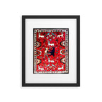 Qashqaâi Fars Southwest Persian Hunting Rug Print Framed Art Print Gallery Image 5