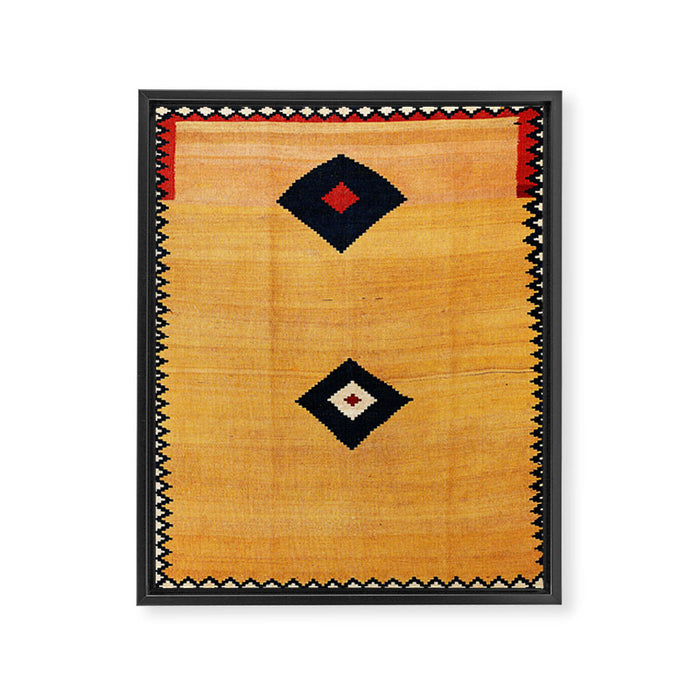 Qashqaâi Fars Southwest Persian Kilim Print Framed Canvas Print Gallery Image 1