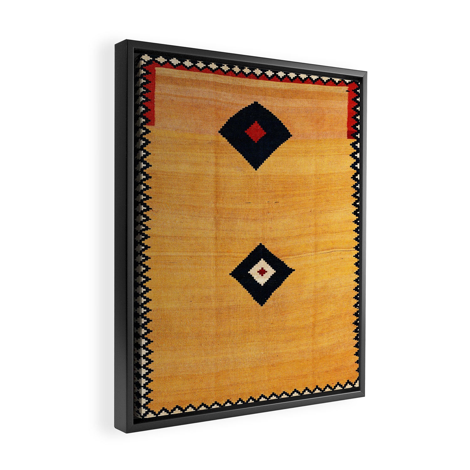 Qashqaâi Fars Southwest Persian Kilim Print Framed Canvas Print Gallery Image 2