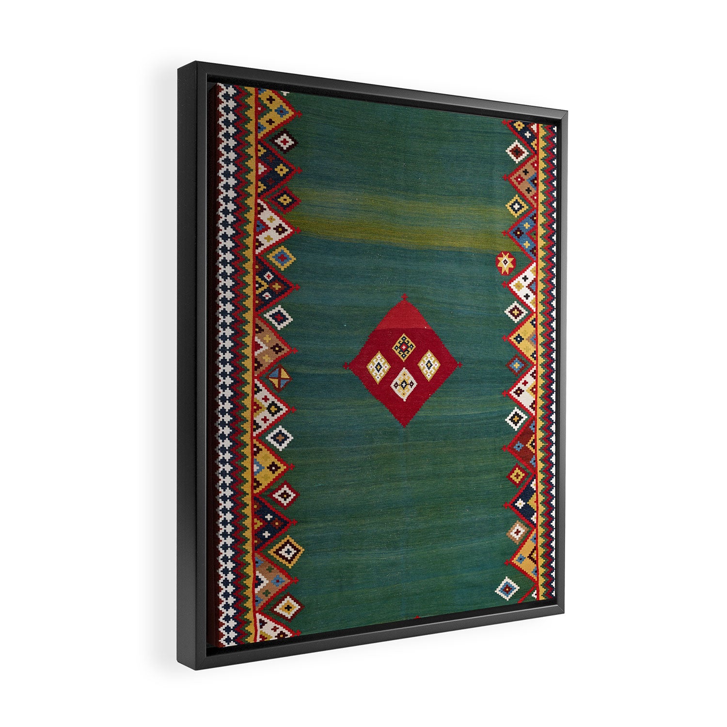 Qashqaâi Fars Southwest Persian Kilim Print Framed Canvas Print Gallery Image 2