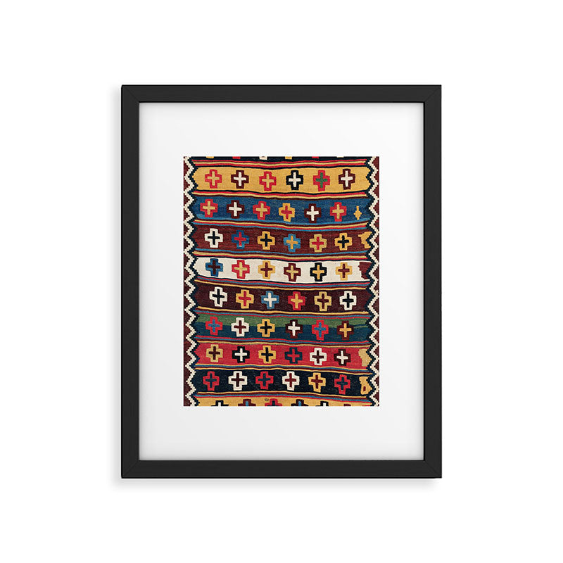 Qashqaâi Fars Southwest Persian Kilim Print Framed Art Print Gallery Image 5