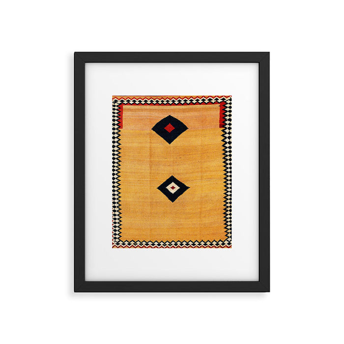Qashqaâi Fars Southwest Persian Kilim Print Framed Art Print Gallery Image 1