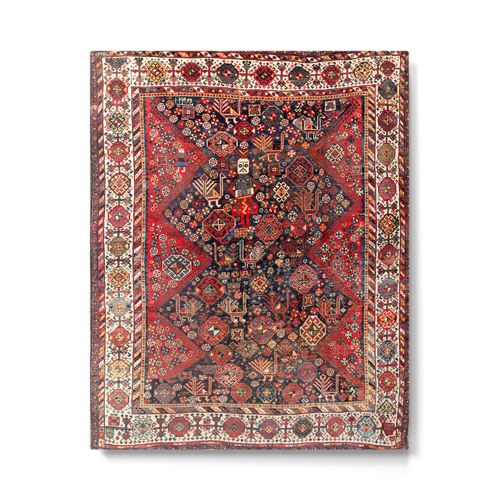 Qashqaâi Fars Southwest Persian Nomad Rug Print Metal Print Gallery Image 1