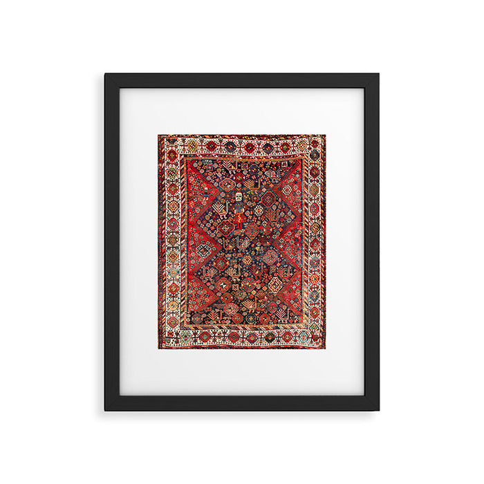 Qashqaâi Fars Southwest Persian Nomad Rug Print Framed Art Print Gallery Image 1