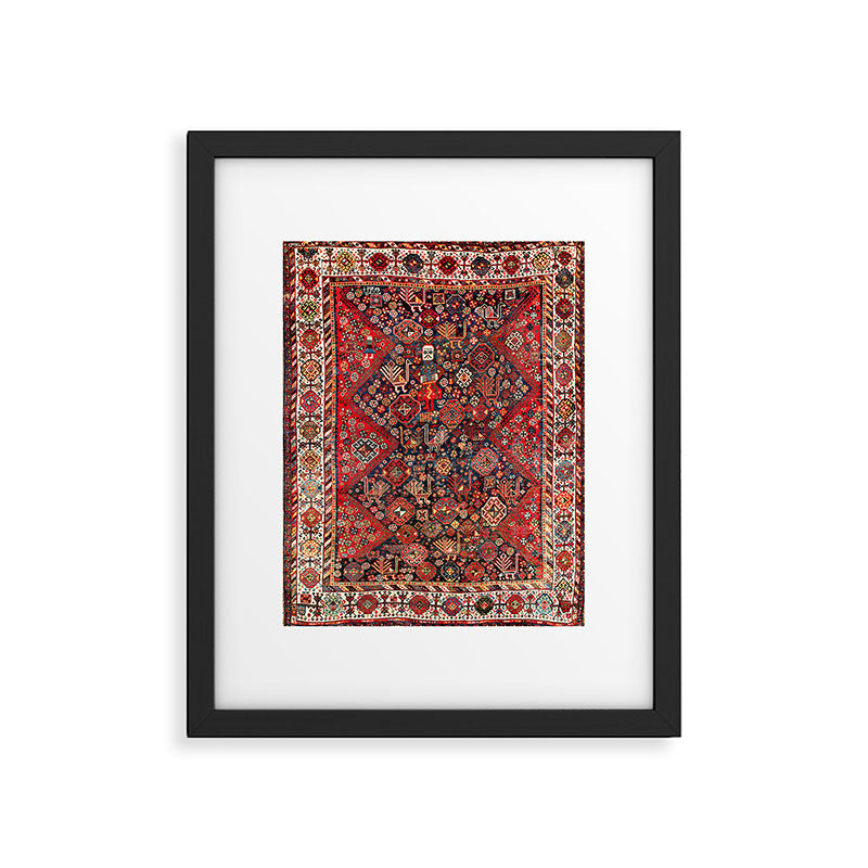 Qashqaâi Fars Southwest Persian Nomad Rug Print Framed Art Print Gallery Image 5