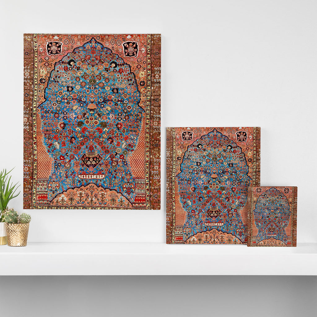 Qashqai Floral Prayer Rug circa 1870 Canvas Print Gallery Image 3