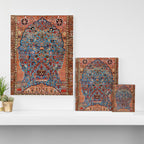 Qashqai Floral Prayer Rug circa 1870 Canvas Print Gallery Image 3