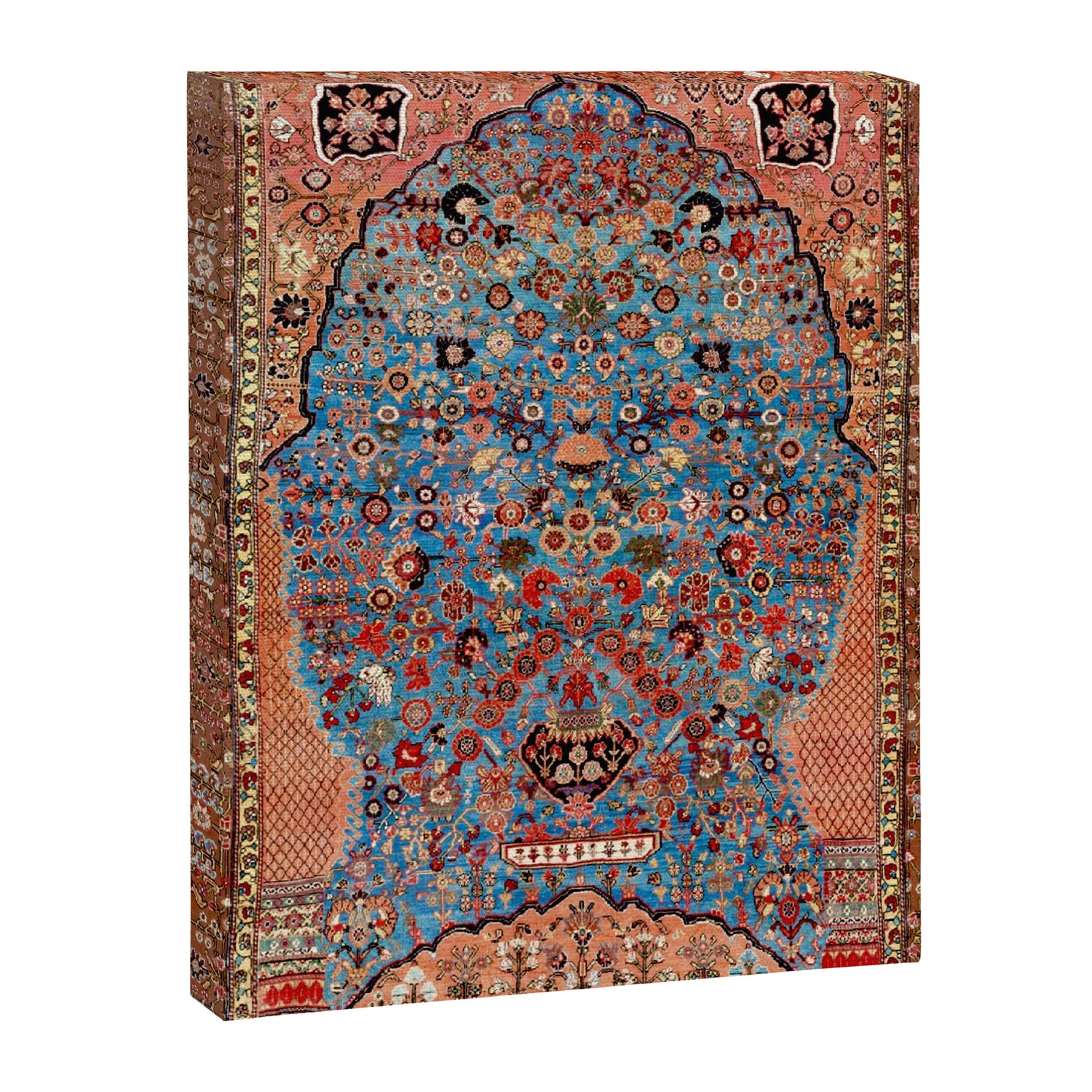 Qashqai Floral Prayer Rug circa 1870 Canvas Print Gallery Image 3