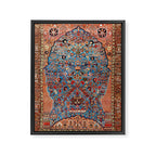 Qashqai Floral Prayer Rug circa 1870 Framed Canvas Print Gallery Image 3