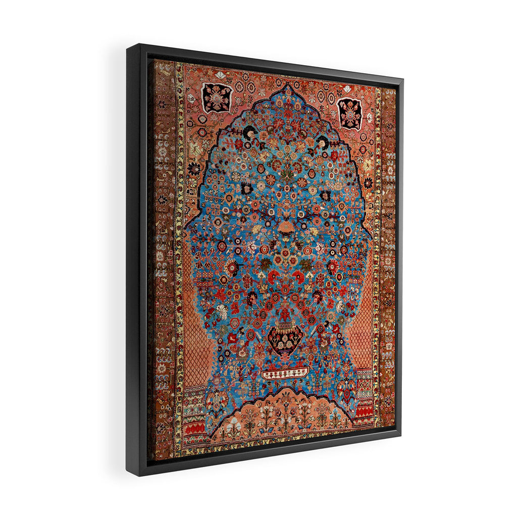 Qashqai Floral Prayer Rug circa 1870 Framed Canvas Print Gallery Image 2