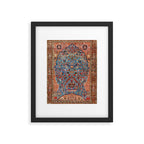 Qashqai Floral Prayer Rug circa 1870 Framed Art Print Gallery Image 5
