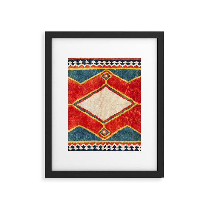 Qashqaâi Gabbeh Fars Southwest Persian Rug Print Framed Art Print Gallery Image 1