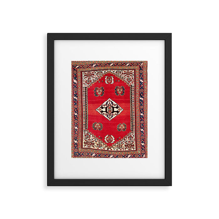 Qashqa'i Kashkuli Fars Southwest Persian Rug Print Framed Art Print Gallery Image 1